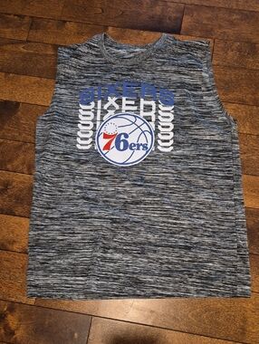 Source Unknown Gray Philadelphia 76ers Graphic Tank